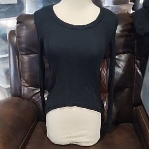 Silence + Noise Black Long Sleeve Top